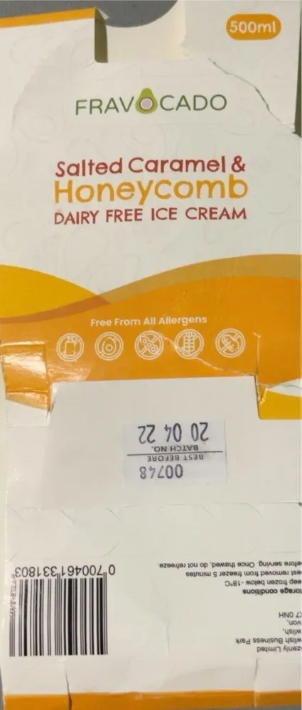 Salted Caramel & Honeycomb Dairy Free Ice Cream