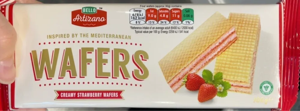 Artizano Wafers Creamy Strawberry