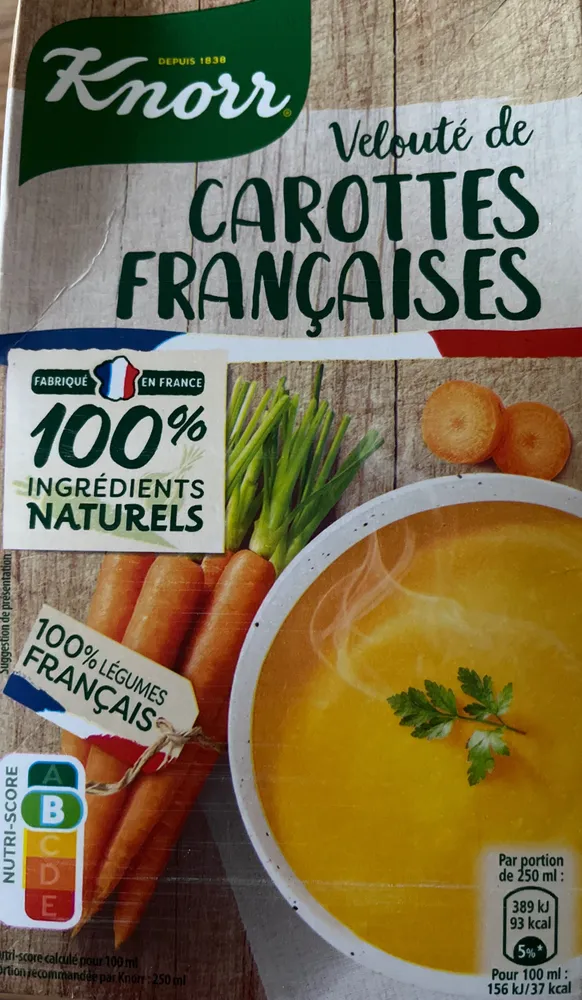 velouté de carottes françaises