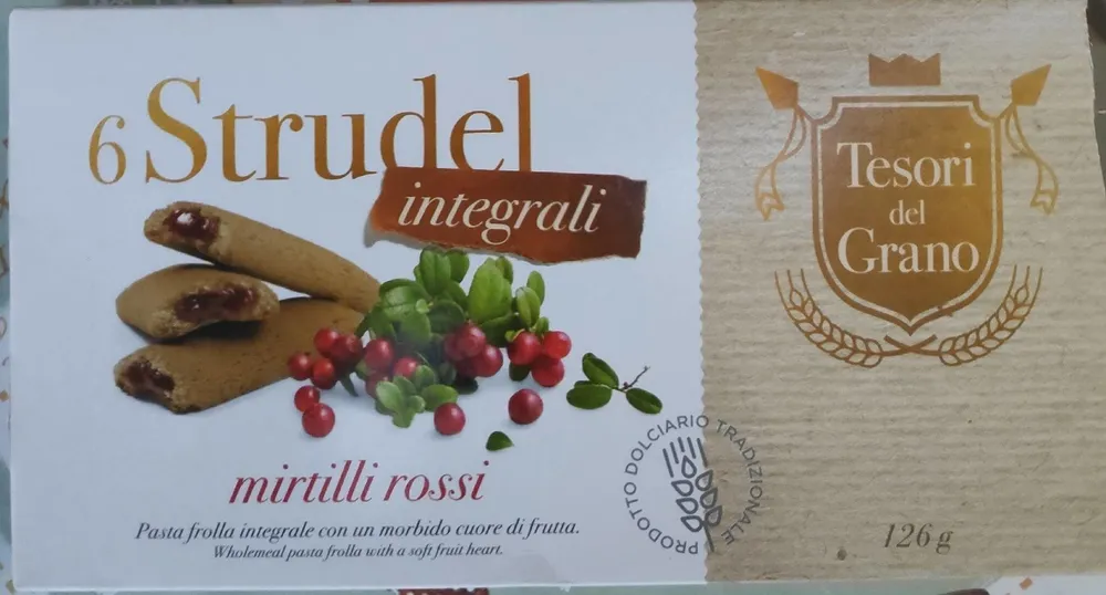 6 strudel integrali - mirtilli rossi