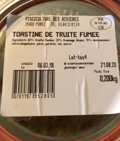 Toastine de truite fumee