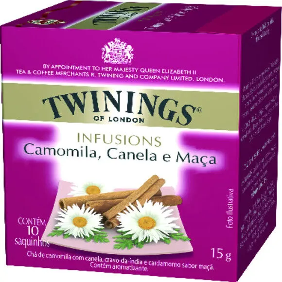 Chá Camomila, Canela E Maçã Twinings Infusions Caixa 15g 10 Unidades