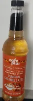 Coffee + latte flavored syrup Pumpkin caramel latte