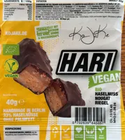 Hari Vegan Bio Haselnuss Nougat Riegel