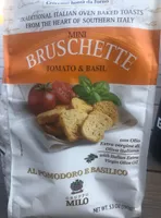 Mini bruschette. Tomato & basil