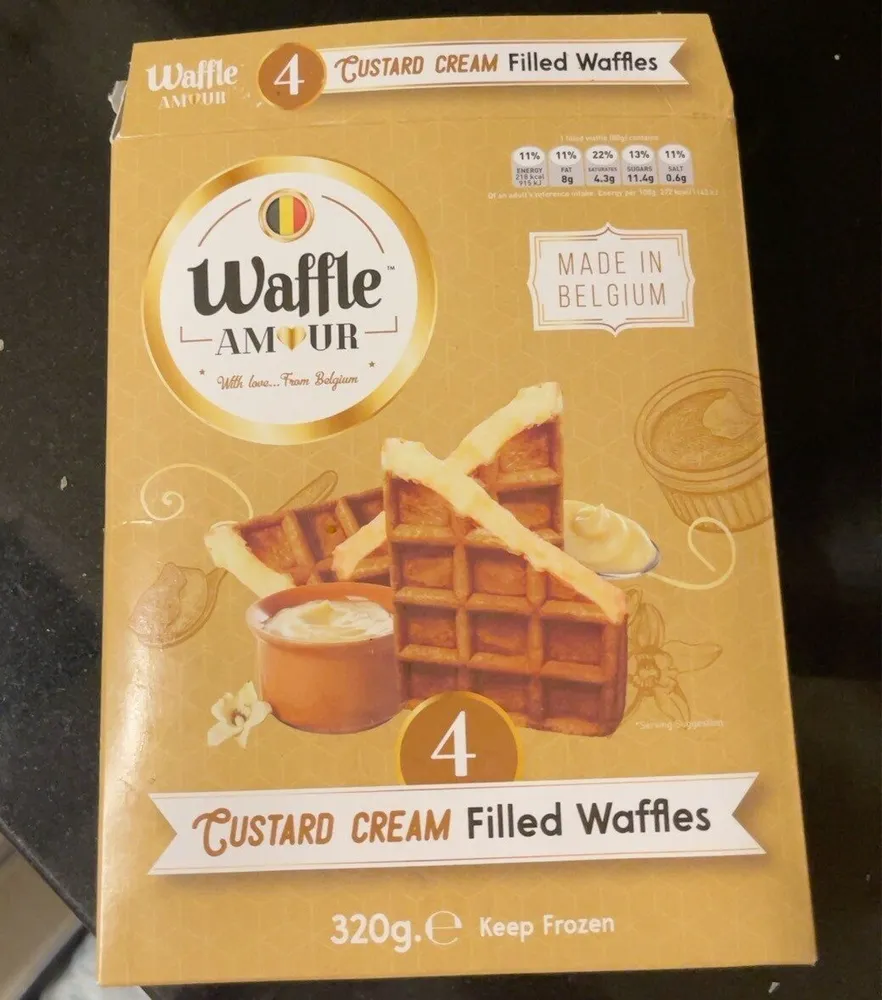 Custard cream waffle