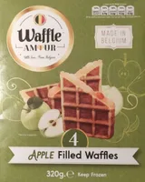 Apple filled waffles