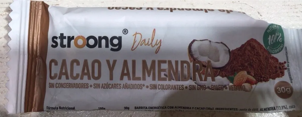 Snack de almendra y cacao