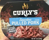 Curly's sauceless pulled pork naturally hickory