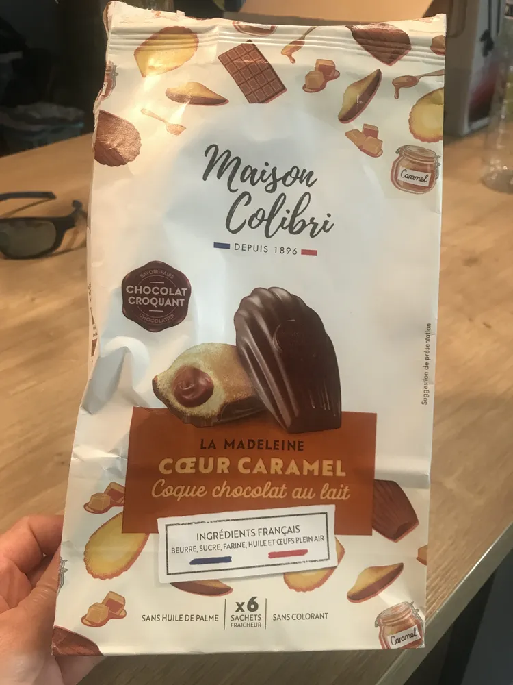 Madeleines coeur caramel
