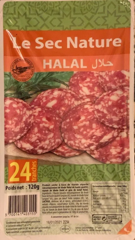 Le sec nature halal