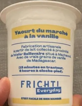 Yaourt du marché à la vanille