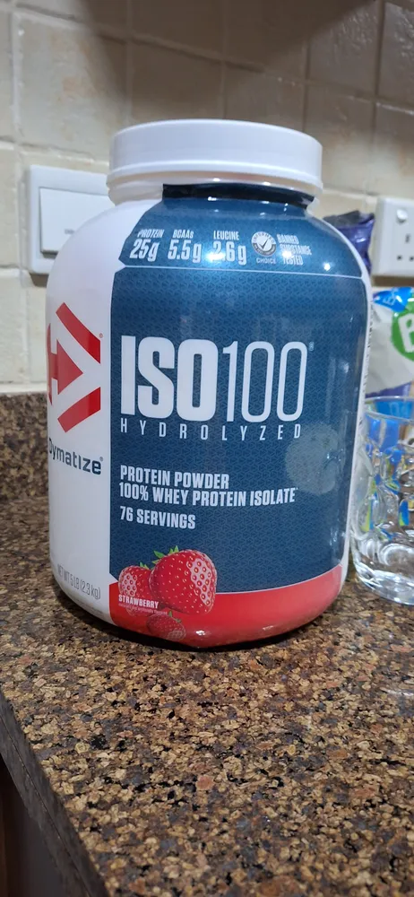 ISO100 HYDROLYZED PROTEIN POWDER 100% WHEY PROTEIN ISOLATE STRAWBERRY