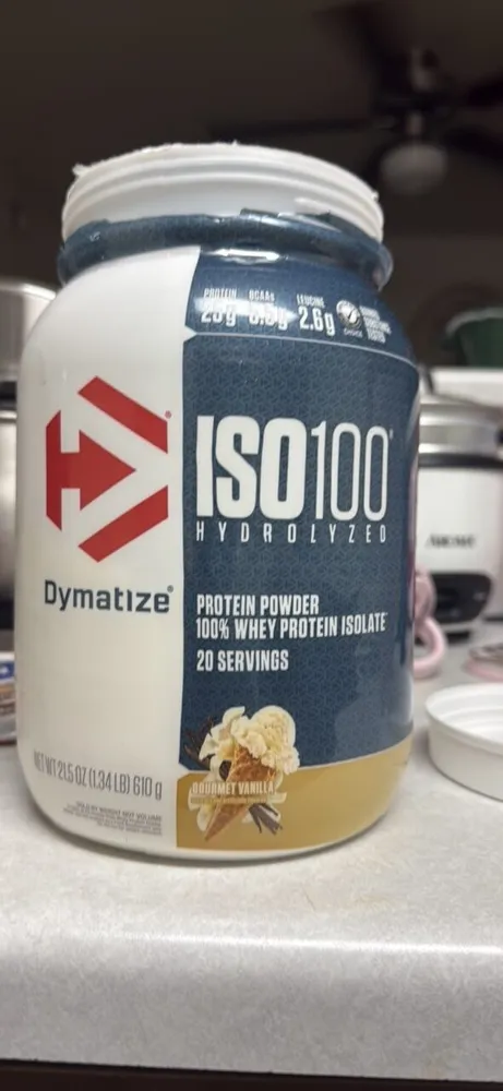 ISO100 HYDROLYZED PROTEIN POWDER 100% WHEY PROTEIN ISOLATE GOURMET VANILLA