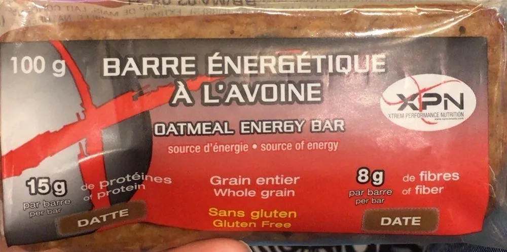 Barre energetique avoine