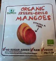 Organic freeze-dried mangoes