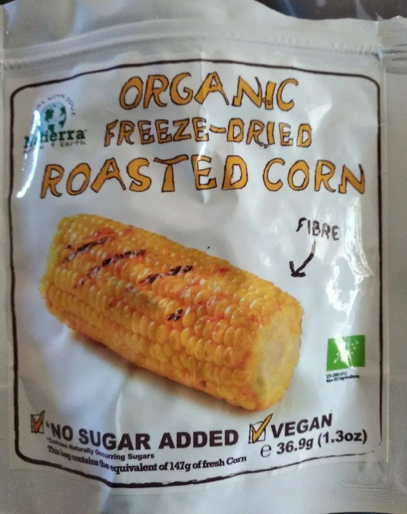 Organic freeze-dried roasted corn