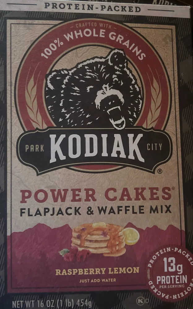 Flapjack and waffle mix raspberry lemon