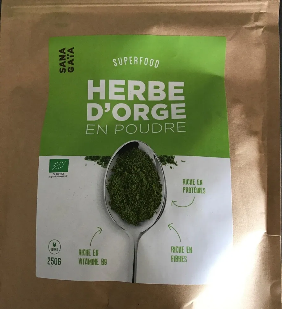 Herbe d'orge en poudre