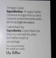 Té negro Ceylan