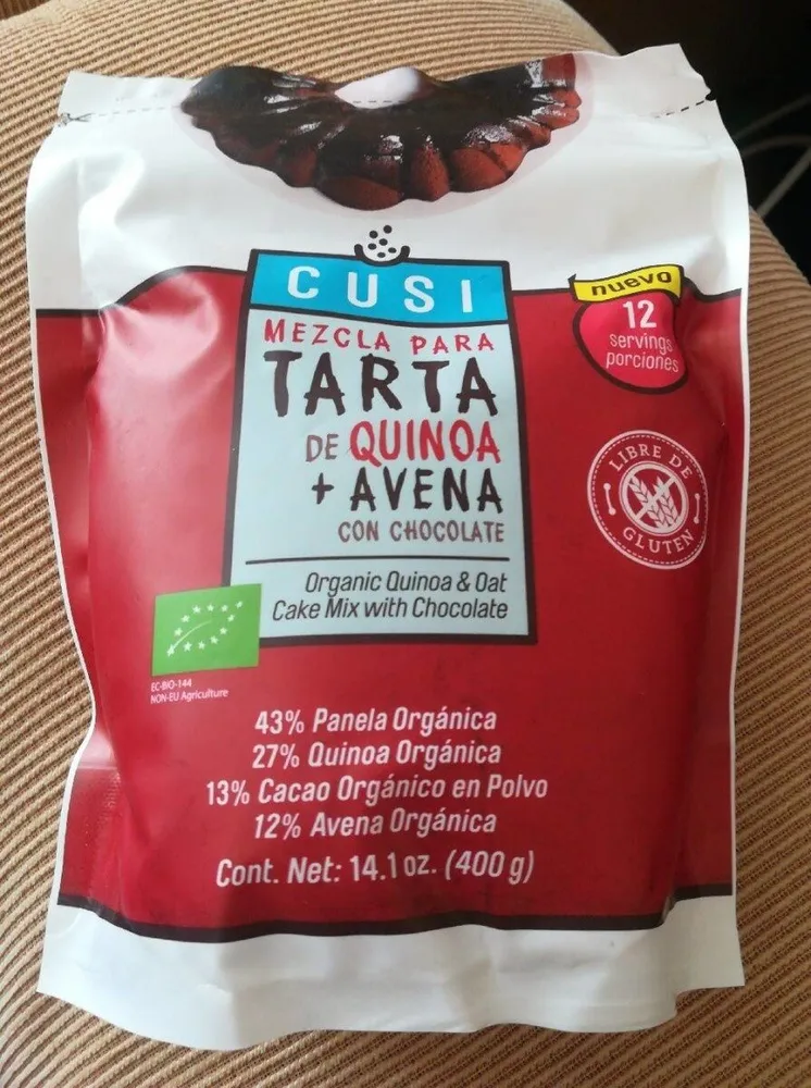 Mezcla para tarta de quinoa + avena con chocolate