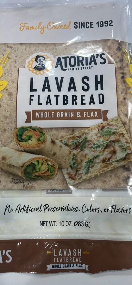 Lavash Flatbread Whole Grain & Flax