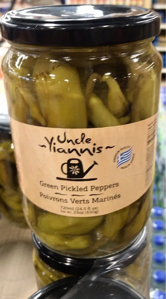 Poivrons vert marinés