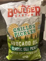 Grillo's Pickles Avocado Oil Classic Dill Pickle Kettle Style Potato Chips