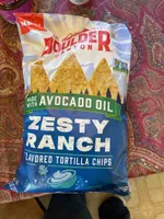 Zesty Ranch Flavored Tortilla Chips Made With Avocado Oil