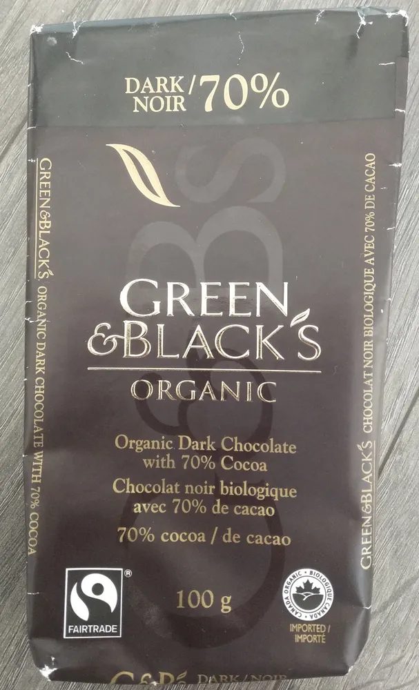 Green & Black's Organic Dark Chocolate with 70% Cocoa