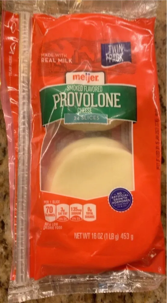 Smoke Flavored Provolone Cheese Sliced