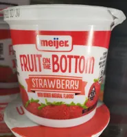 Fruit on the bottom yogurt strawberry, strawberry