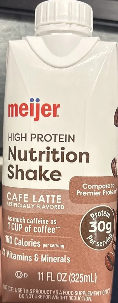 Cafe Latte High Protein Nutrition Shake