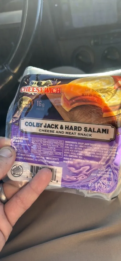 Colby Jack & Hard Salami Cheese and Meat Snack
