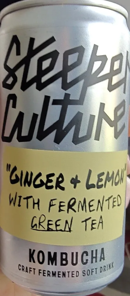 "Ginger + Lemon" with Fermented Green Tea Kombucha