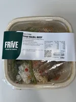THAI BASIL BEEF with rice, carrots, green beans