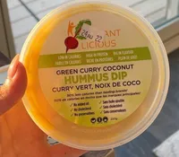 Green curry coconut hummus dip