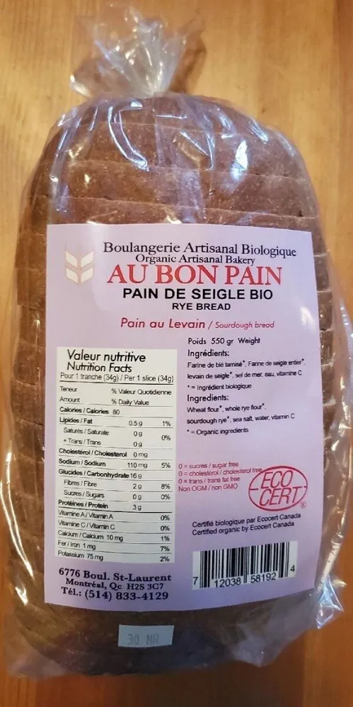 Pain de seigle bio