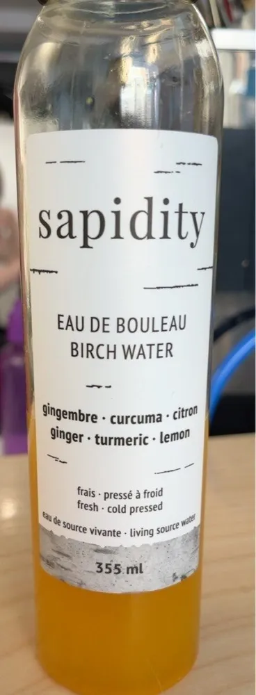 Sapidity eau de bouleau