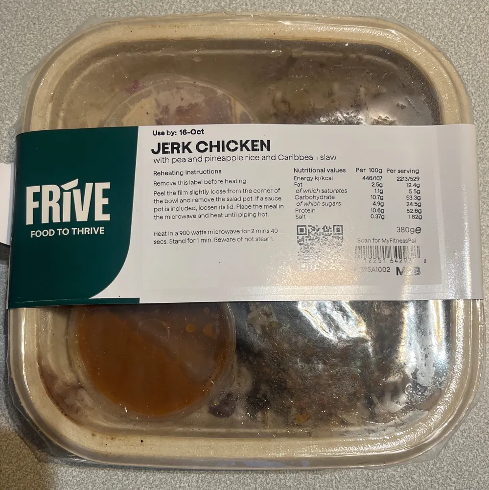 Jerk Chicken With Pea & Pineapple Rice and Caribbean Slaw