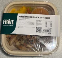 Firecracker Chicken Thighs with rice and peppers