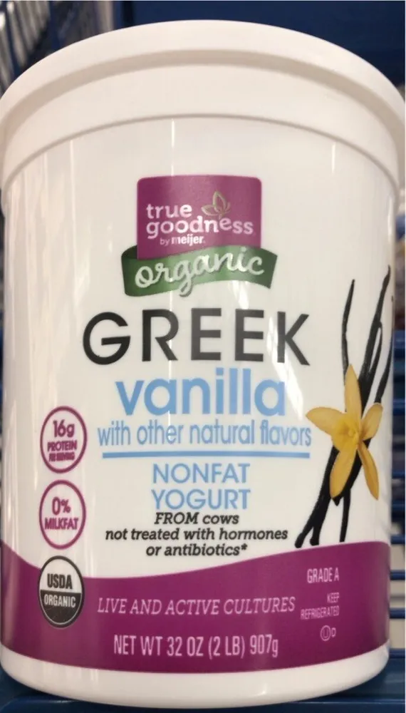 Greek Vanilla lowfat yogurt