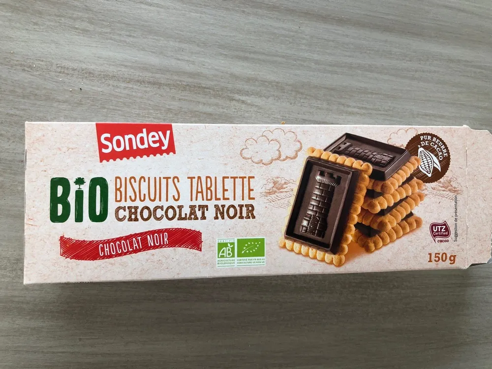Biscuits tablette chocolat noir