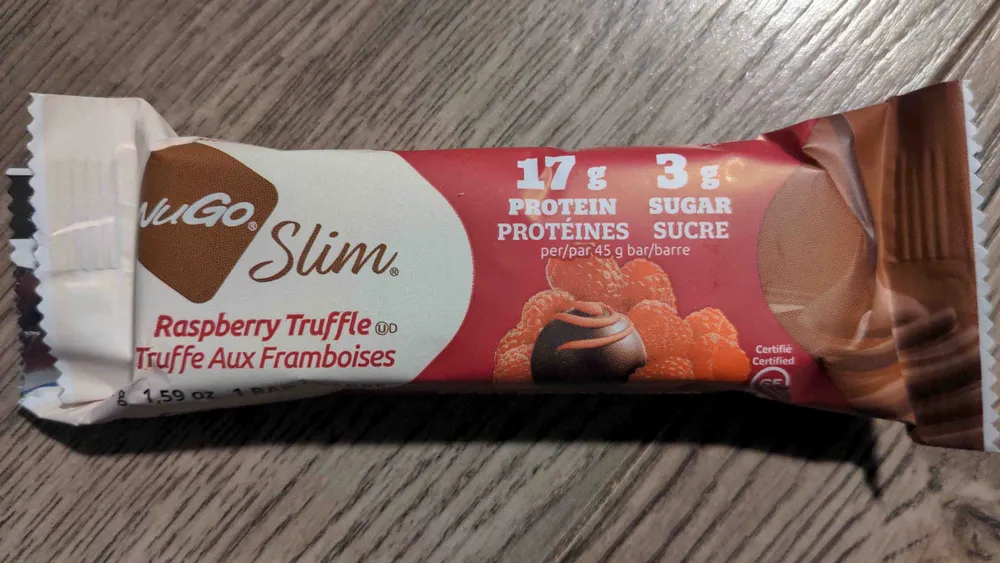 Raspberry truffle protein bar