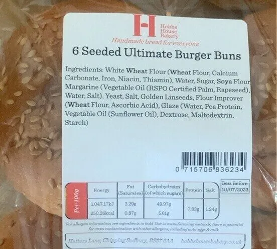 6 Seeded Buger Buns