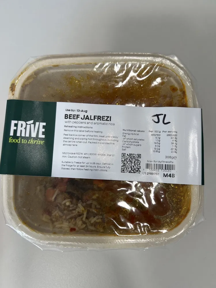 BEEF JALFREZI with peppers and aromatic spices