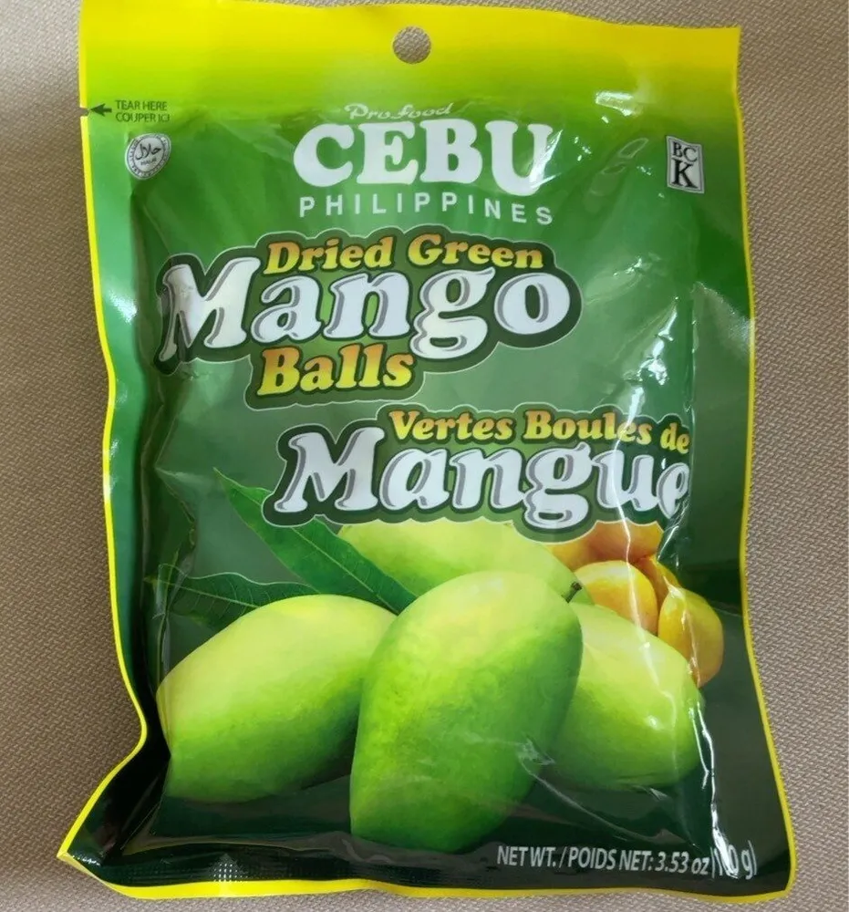 Dried green mango balls