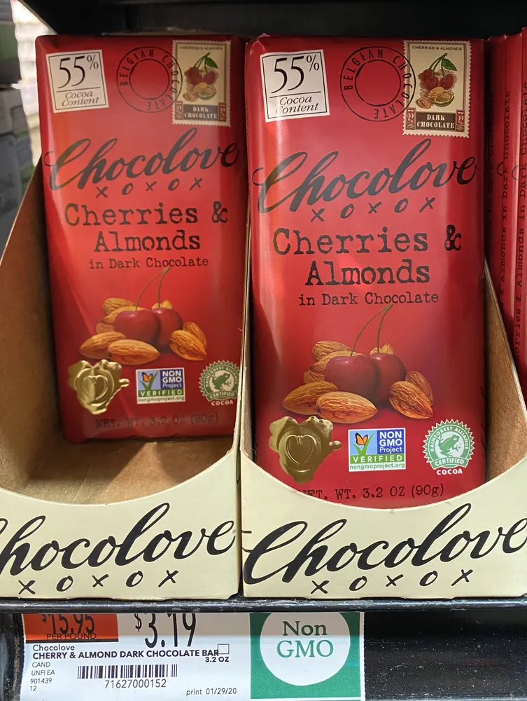 Chocolove Cherries & Almonds in Dark Chocolate