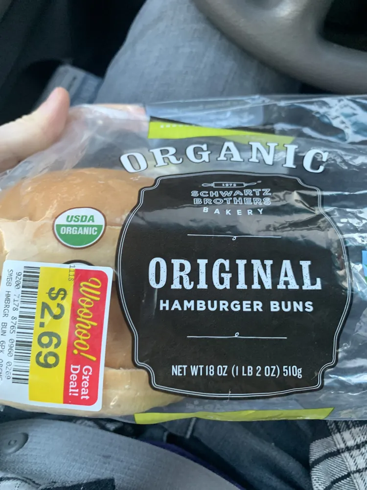 Organic original hamburger buns