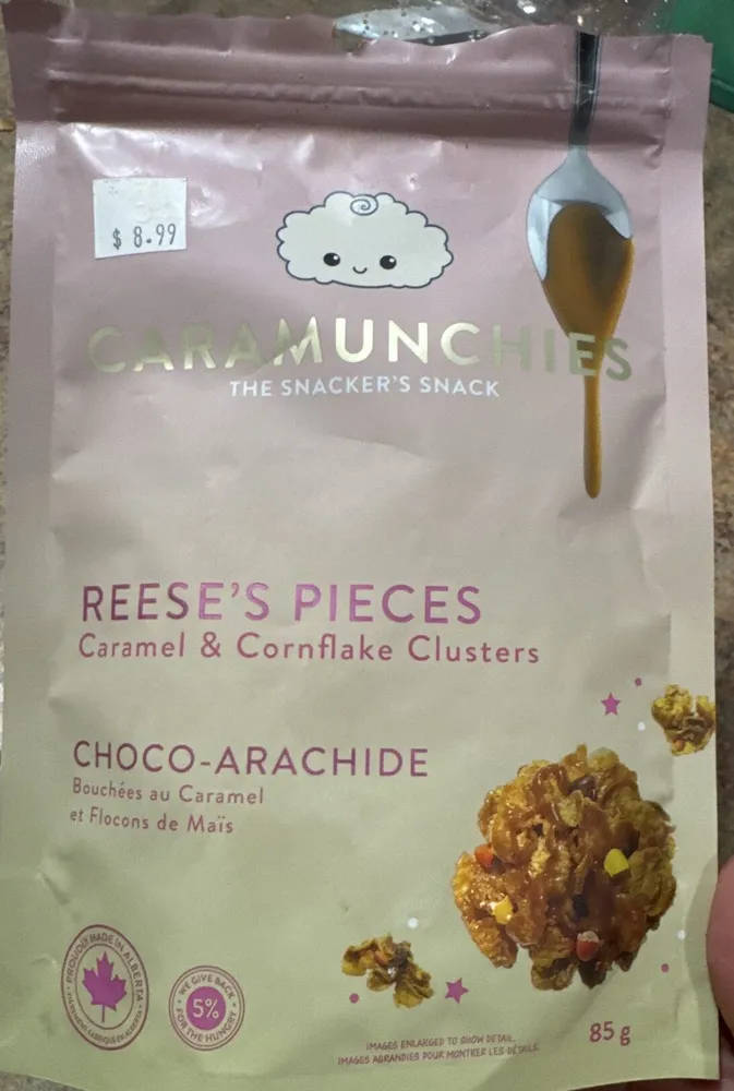 Reese’s Pieces Caramel & Cornflake Clusters